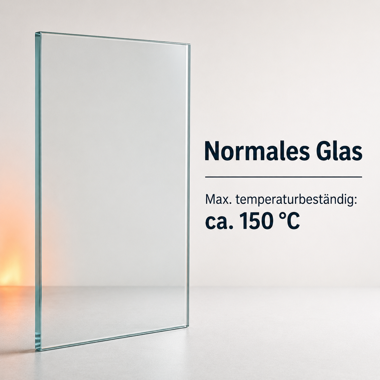 Normales Glas ist nicht für Kaminöfen geeignet
